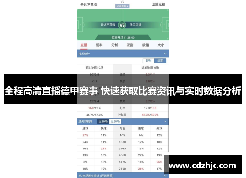 全程高清直播德甲赛事 快速获取比赛资讯与实时数据分析